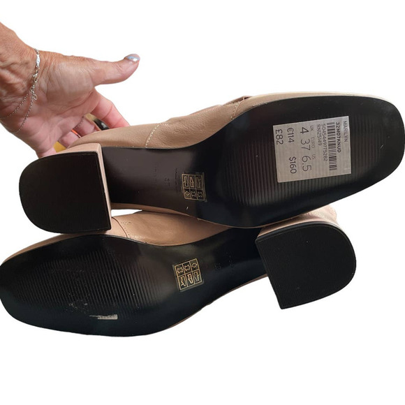 NWOT Topshop Womens Leather Side Bow Ankle Bootie Back Zip Size 6.5US Tan - Picture 7 of 8